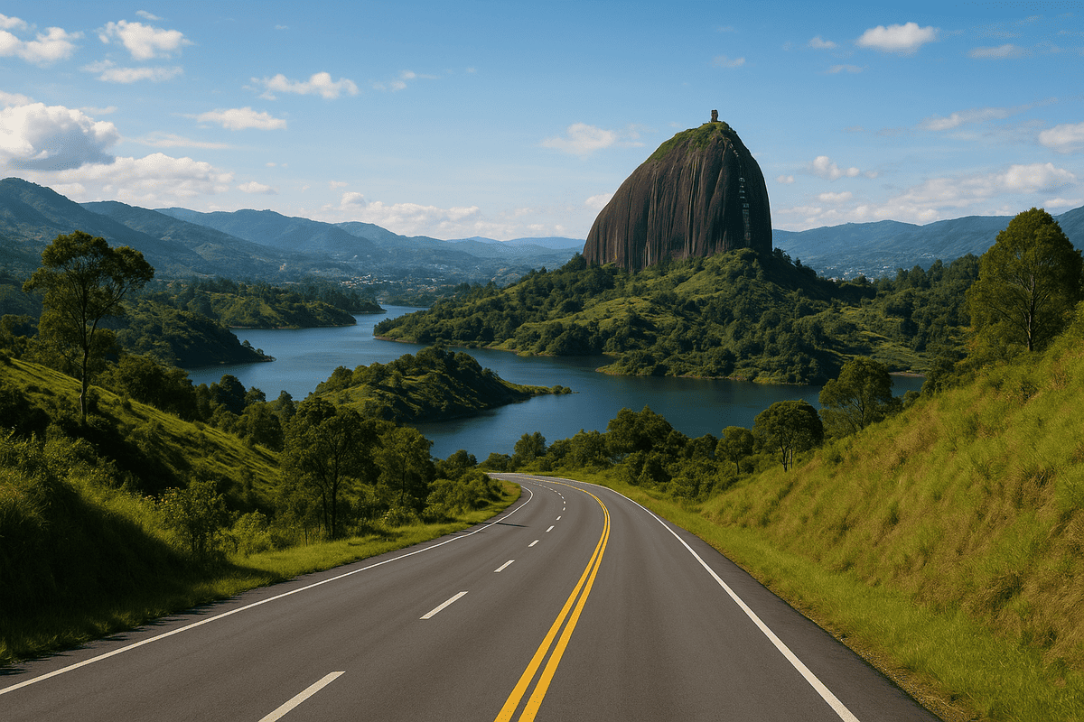 Travesia medellin a Piedra de Peñol